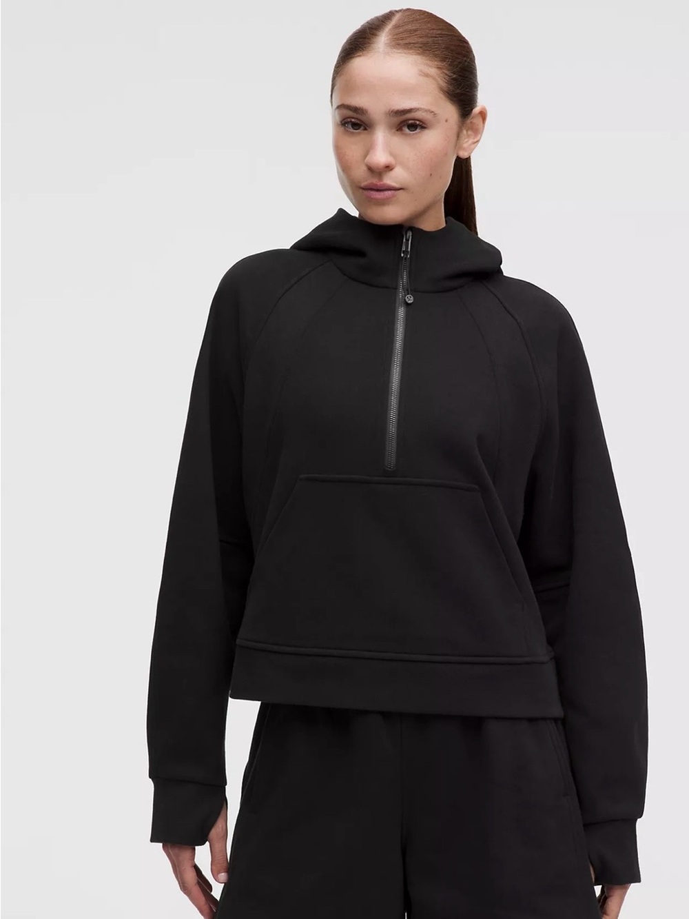 lululemon athletica Cropped Scuba Half-Zip Hooded Pullover
